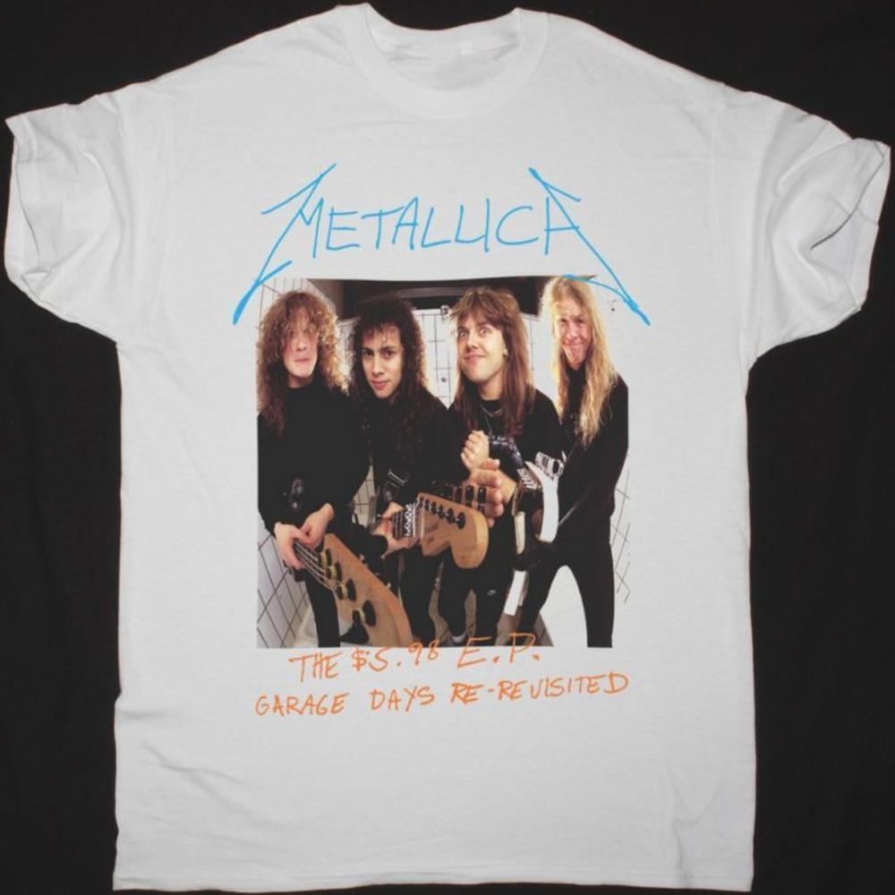 Metallica Garage Days 598 Ep Retro Rock Band New White T Shirt